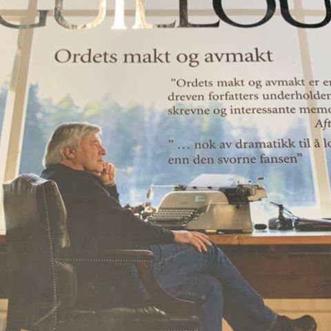 Jan Guillou sin bok Ordets makt og avmakt til salgs.