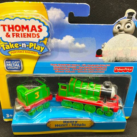 THOMAS OG VENNENE HANS «HENRY», FISHER-PRICE  (UÅPNET, I ORIGINALEMBALLASJE)