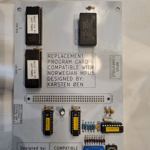 Helt nytt programkort til Mpu5 Jackpot 2000.