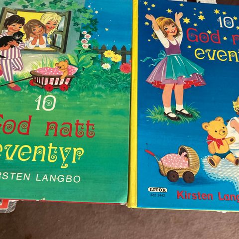 10 God natt eventyr.  Bok 1 og 2.  Kirsten Langbo