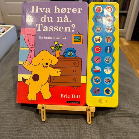 Barnebøker med lyd Hva hører du nå, Tassen?