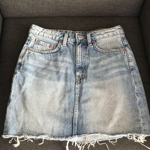 Denim miniskjørt