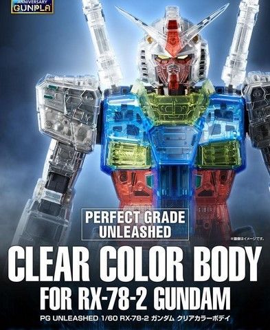 PG 1/60 Clear Color Body Parts for PG Unleashed RX-78-2 Gundam