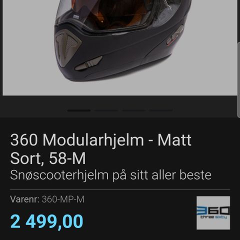 Hjelm -  360  three sixty  str M  58