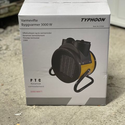 Typhoon byggvarmer 3000w