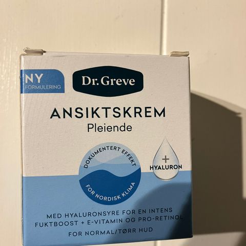 Dr Greve ansiktskremer, 2 stk selges sammen