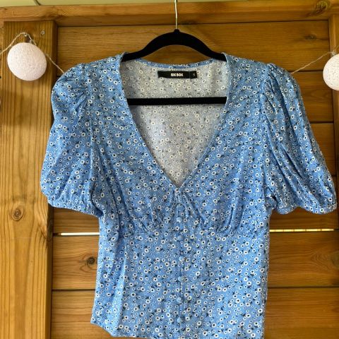 Blomstret bluse, strl s