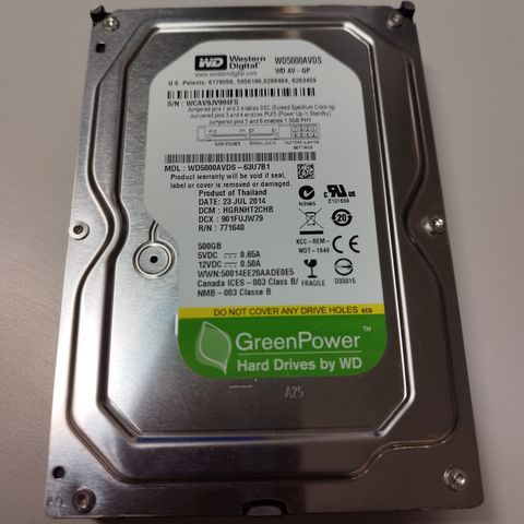 Western Digital 500GB SATA HDD