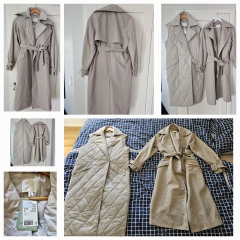 Trenchcoat og Quiltet Vest H&M elegant