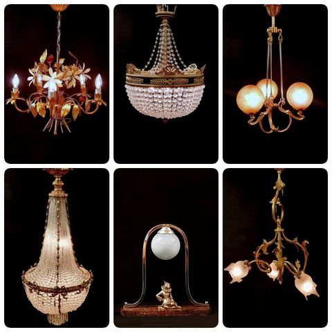 Flotte, franske lysekroner, Art Deco lampe, lamper, empire