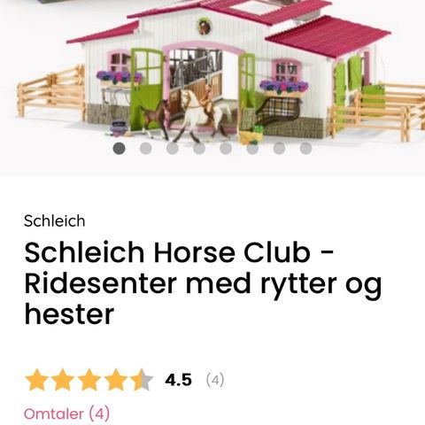 2 sett Schleich, hus m/stall + en stall til, med ekstra hester og hestevogn