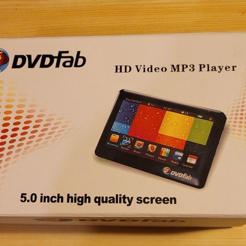 DVDFab HD Video MP3 Player, 5.0 inch hight quality screen