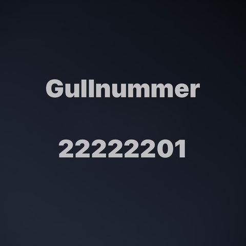 Gullnummer