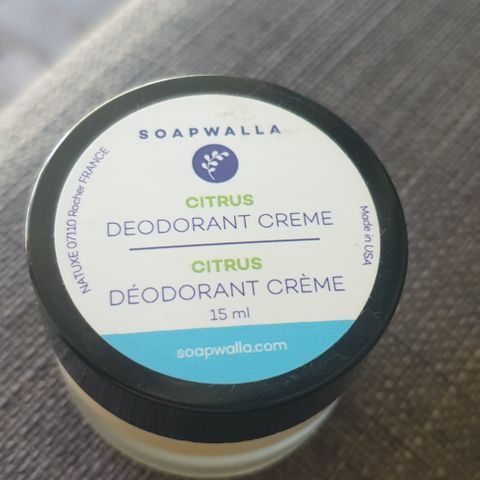 Soapwalla citrus deodorant crème