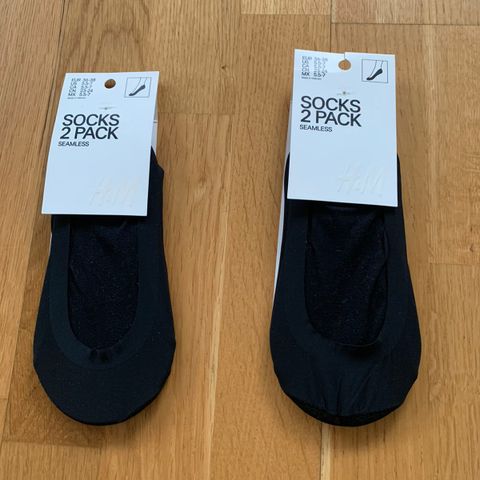 Ny super low cut/seamless/usynlig sokker(to par i pakke) fra HM, kr 40/pakke