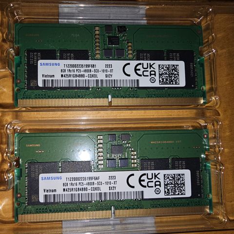 Samsung DDR5 SO-DIMM 262-Pin 2x8GB  (16GB total)