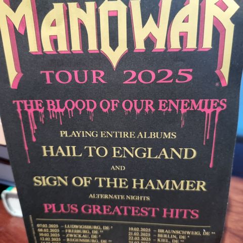 Manowar merchandice