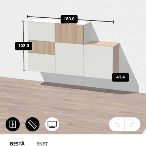 Ikea bestå vegghengte skap