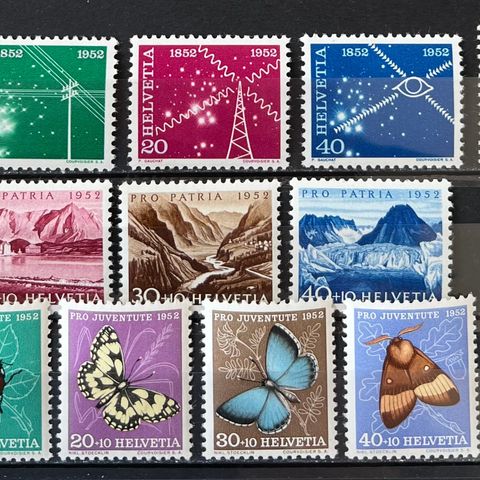 Sveits årssett 1952-1958 postfrisk