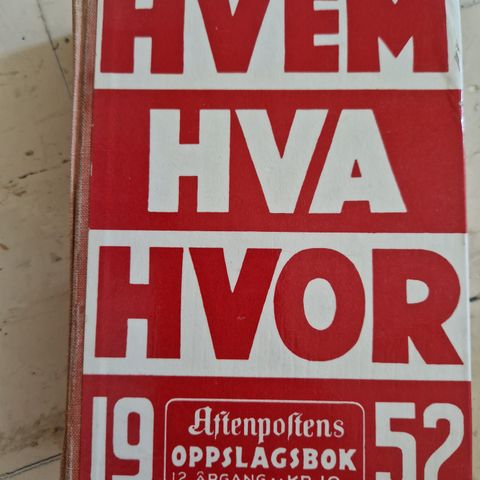 Hvem hva hvor 1952