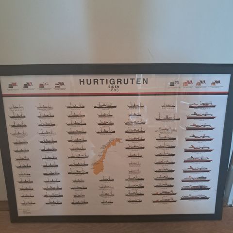 Hurtigruten  plakat/bilde.