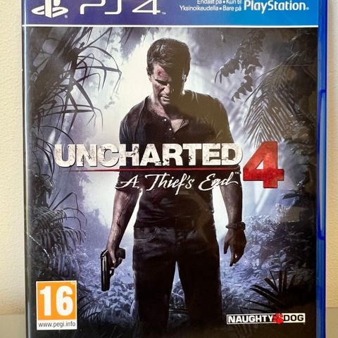 PlayStation 4 spill: Uncharted 4 A Thief's End