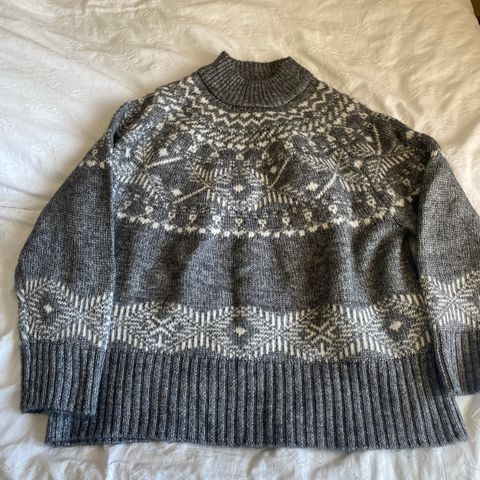Ny Vero Moda grå strikket genser str L
