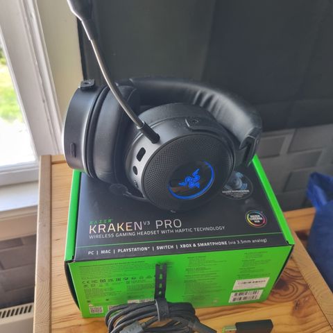 Razer Kraken V3 Pro trådløst gaming headset (sort)