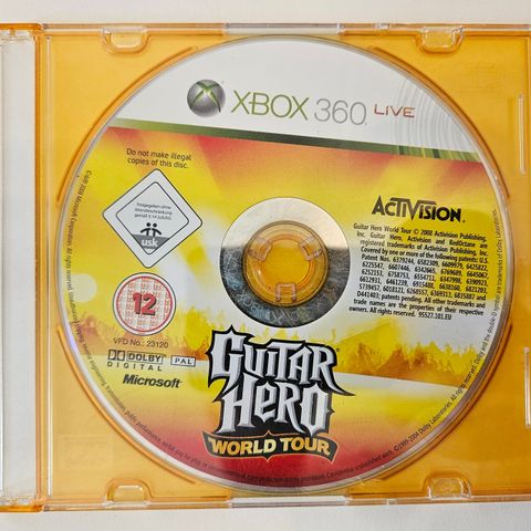 Xbox 360 Live Guitar Hero World Tour