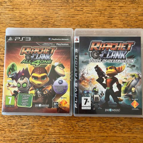 ps3 spill RATCHET & CLANK /all 4 one /tools Of destruction / barn