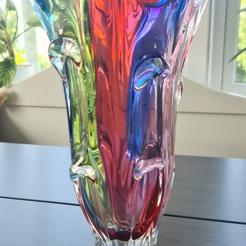 Flytte salg. Bohemia høy glassvase