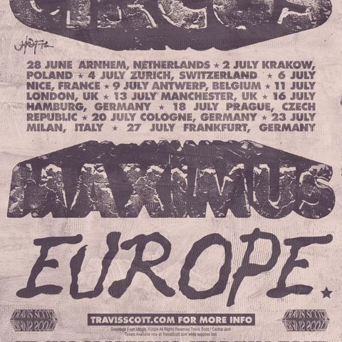 Travis Scott billetter Europa Tour London