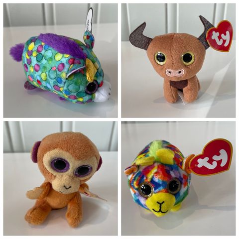 Lekepakke TY Beanie Boos mini kosedyr - 4 stk.