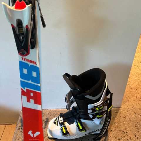 Alpin støvler Head Edge str 260/265 og Rossignol Storslalomski 165