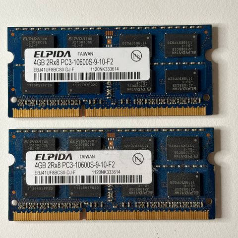 Elpida SO-DIMM Non-ECC DDR3 1333MHz 4GB DRAM