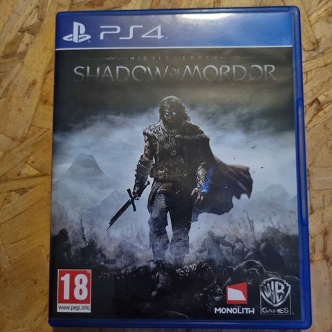 Strøkent PS4 Shadow Of Mordor Middel-Earth