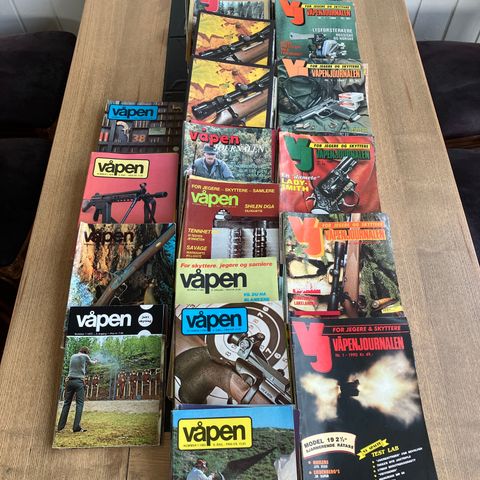 VÅPENJOURNALEN blader.1970-1980 og 1990årganger