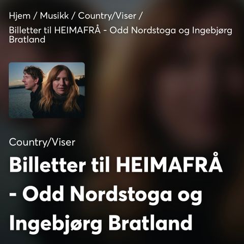 2 biletter Odd Norstoga og Ingebjørg Brattland