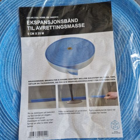 Ekspansjonsbånd til avrettingsmasse 5cm × 25 m , NY