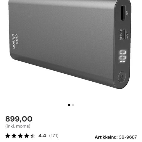 Powerbank 26800mAh. Ny uåpnet.