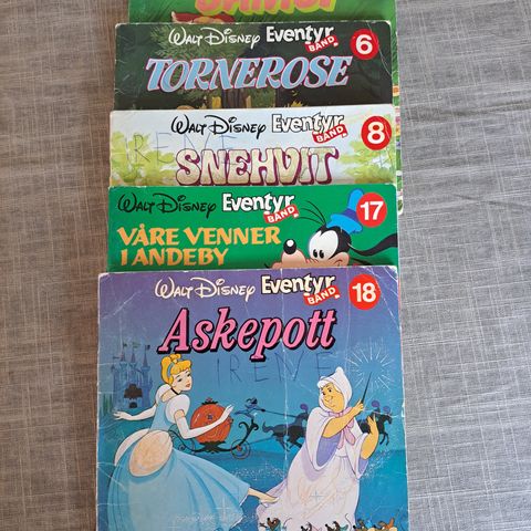 Walt Disney bøker til eventyr bånd ute kassett.