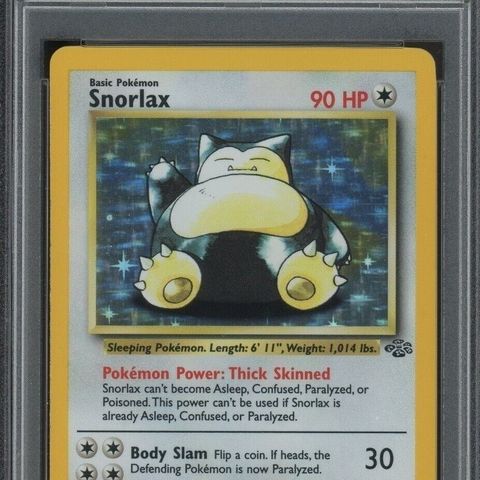 Pokemon - Jungle - Snorlax Holo  - PSA 9 - Ønskes kjøpt!