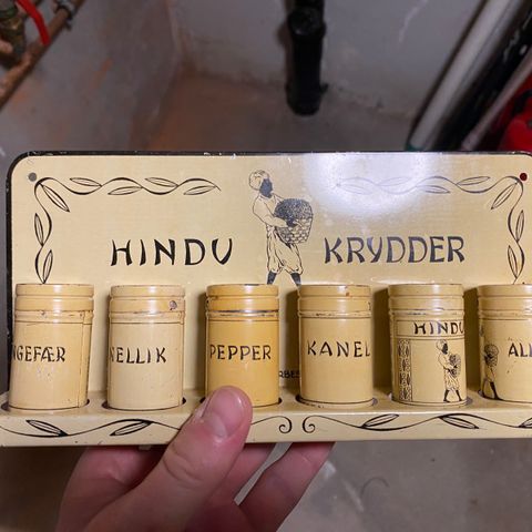 Retro Hindu krydder bokser