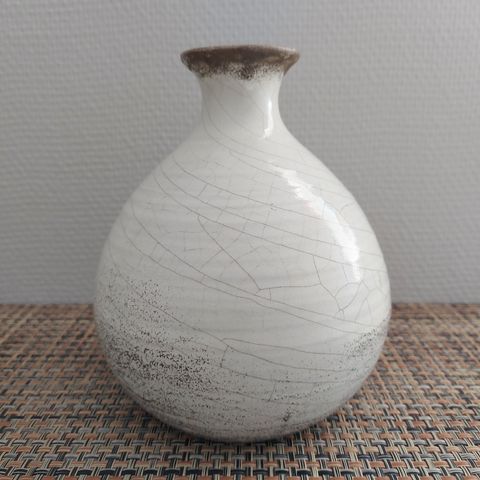 Michael Andersen keramikk vase. Krakkelert glasur