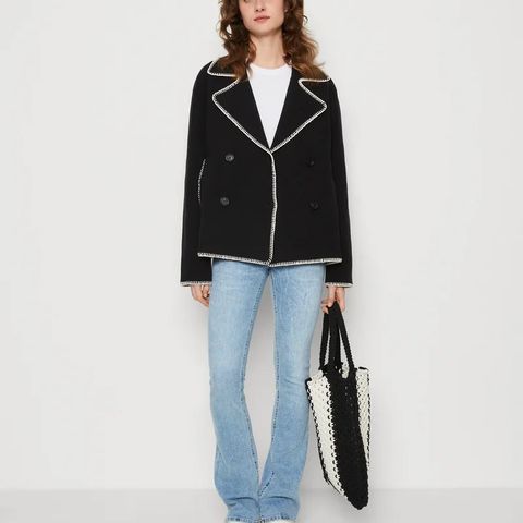 Arket knitted contrast stitching jacket
