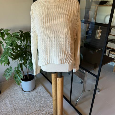 Designers Remix chunky knit hvit genser