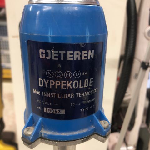 Gjeteren dyppekolbe med termostat. 1000watt