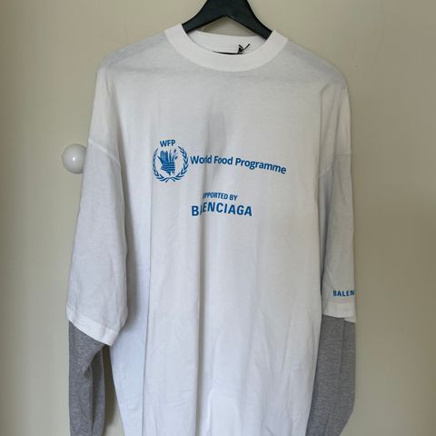 Balenciaga world food programme double sleeve t shirt