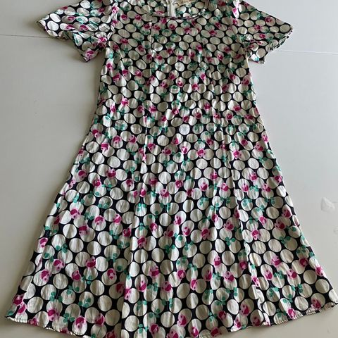 Vintage silke-kjole  (38)