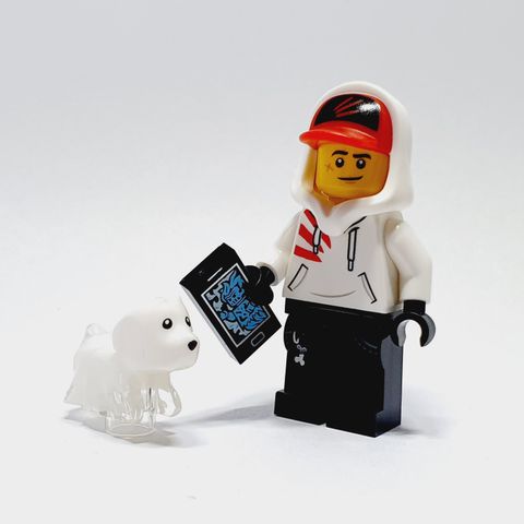 LEGO Hidden Side | Jack Davids (hs009) med spøkelseshund (Spencer)